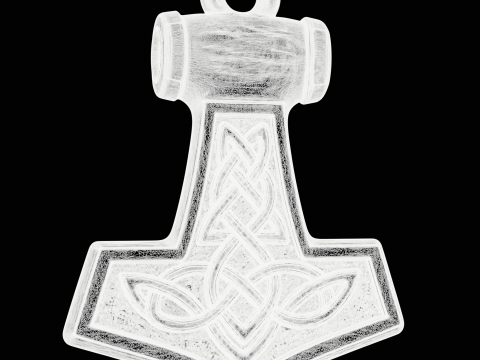 Thor Hammer Viking Pendant Model do druku 3D