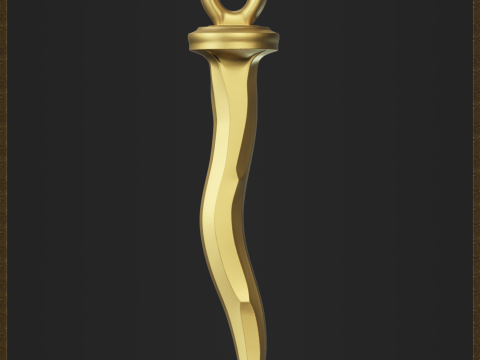 Nail Curved Charm 3D Print Model
