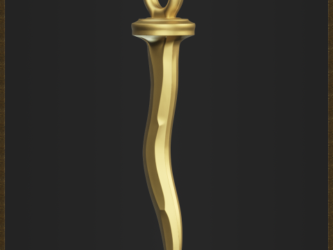 Nail Curved Charm 3D Print Model