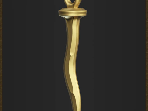 Nail Curved Charm 3D Print Model