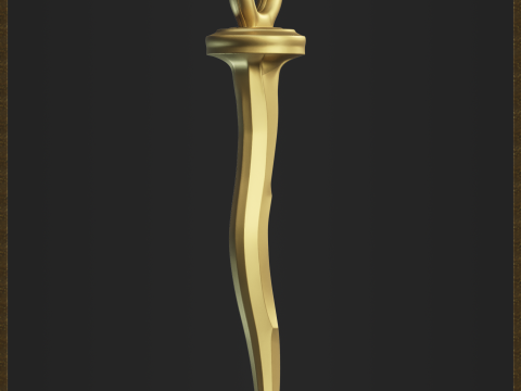 Nail Curved Charm 3D Print Model