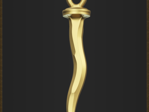 Nail Curved Charm 3D Print Model