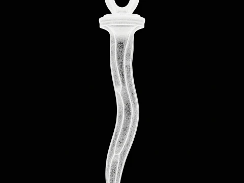 Nail Curved Charm 3D Print Model