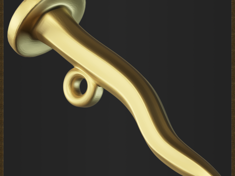 Curved Nail Pendant 3D printmodel