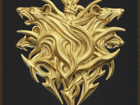 Rat King Mice Tribal Pendant 3D Print Model