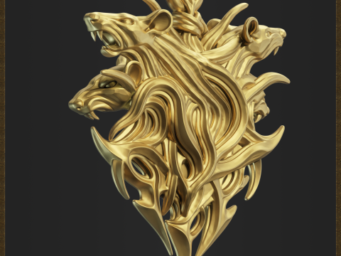 Rat King Mice Tribal Pendant Modelo de Impressão 3D
