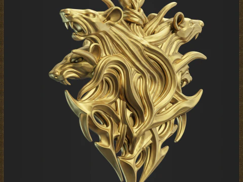Rat King Mice Tribal Pendant 3D Print Model