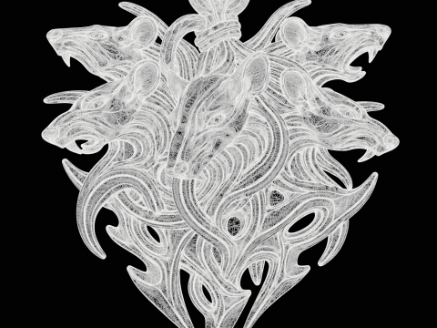 Rat King Mice Tribal Pendant Modelo de Impressão 3D