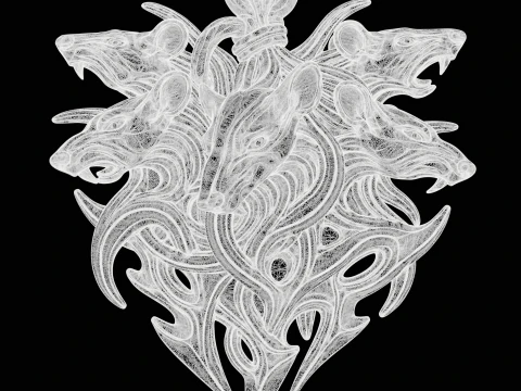 Rat King Mice Tribal Pendant 3D Print Model