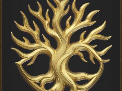 Tree of Life Pendant 3D Print Model