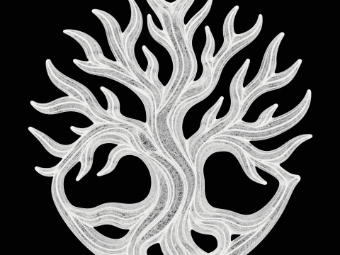 Tree of Life Pendant 3D Print Model