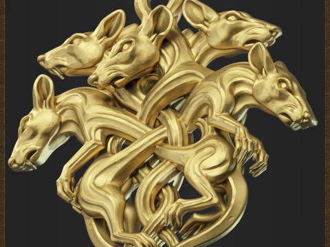 Ciondolo Re Ratti Modello di stampa 3D