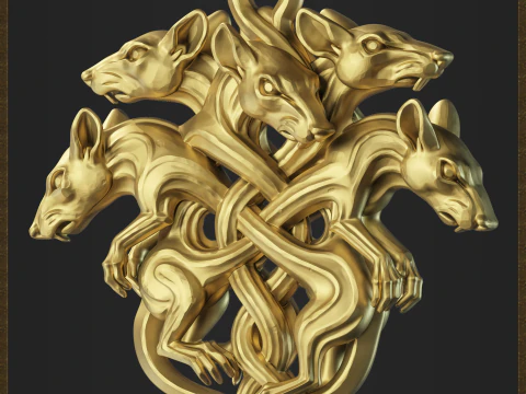 Ciondolo Re Ratti Modello di stampa 3D