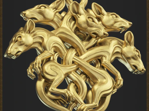 Ciondolo Re Ratti Modello di stampa 3D