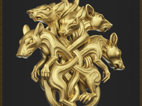 King Rats Pendant Modello di stampa 3D