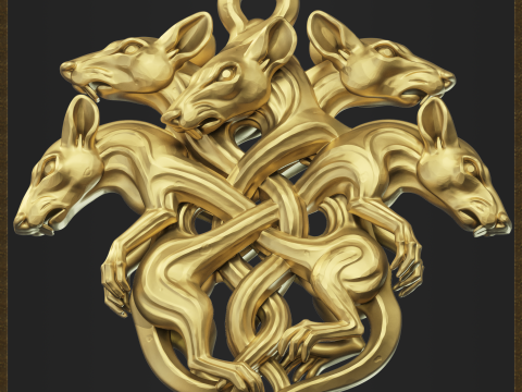 King Rats Pendant Modello di stampa 3D