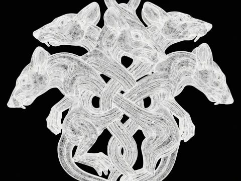 Ciondolo Re Ratti Modello di stampa 3D