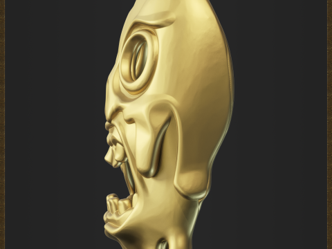 Melting Dripping Skull Accessory 3D-printmodel