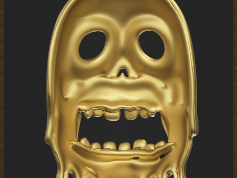 Melting Dripping Skull Accessory 3D-printmodel