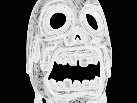Melting Dripping Skull Accessory 3D Print Model