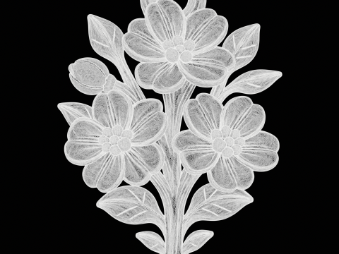 Blooming Branch Pendant 3Dプリントモデル