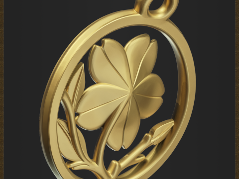 Botanical Flower Charm 3D Print Model
