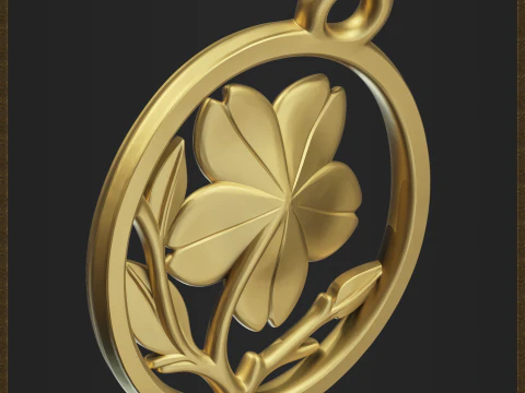 Botanical Flower Charm 3D Print Model