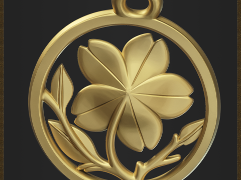 Botanical Flower Charm 3D Print Model