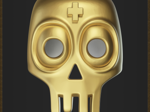 Cute Skull Accessory 3D Baskı Modeli