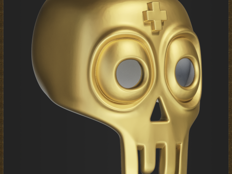 Cute Skull Accessory 3D Baskı Modeli
