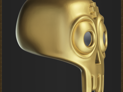 Cute Skull Accessory 3D Baskı Modeli