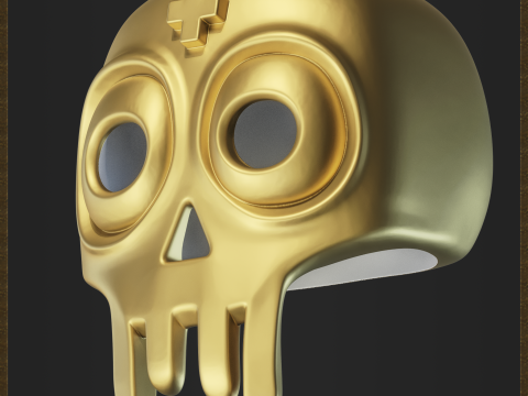 Cute Skull Accessory 3D Baskı Modeli