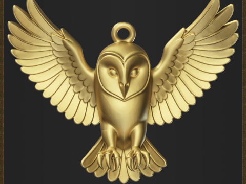 Night Owl Forest Guardian Charm Modèles 3D en vedette