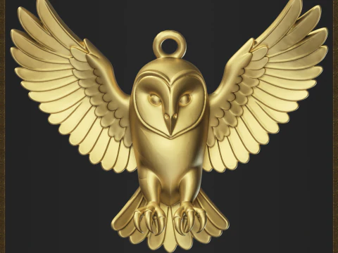 Night Owl Forest Guardian Charm 3D Print Model