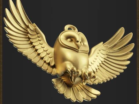 Night Owl Forest Guardian Charm 3D Print Model