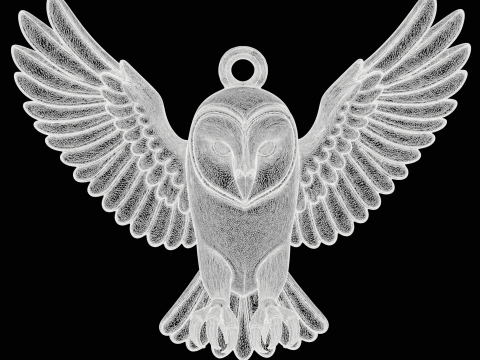 Night Owl Forest Guardian Charm Modèles 3D en vedette