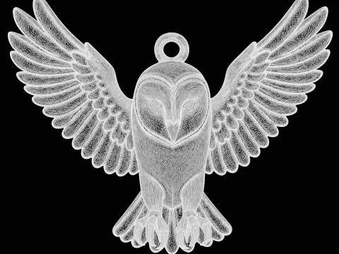 Night Owl Forest Guardian Charm 3D Print Model