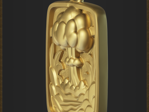 Nuclear Explode Apocalyptic Statement Jewelry 3D-printmodel