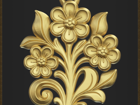 Flower Slavic Pendant Model Cetak 3D
