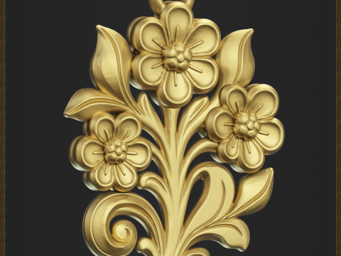 Flower Slavic Pendant Model Cetak 3D