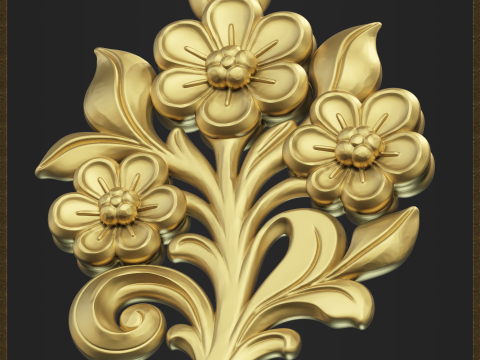 Flower Slavic Pendant Model Cetak 3D