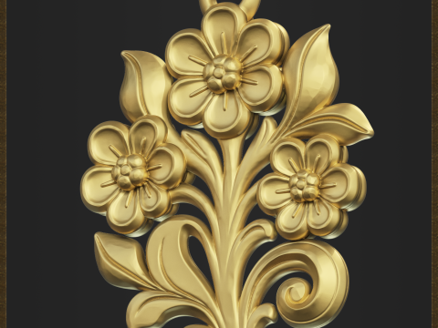 Flower Slavic Pendant Model Cetak 3D