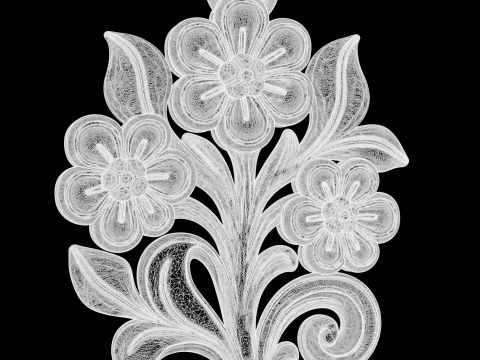 Flower Slavic Pendant Model Cetak 3D