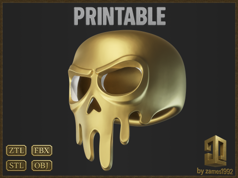 Melting Skull Mask 3D-printmodel