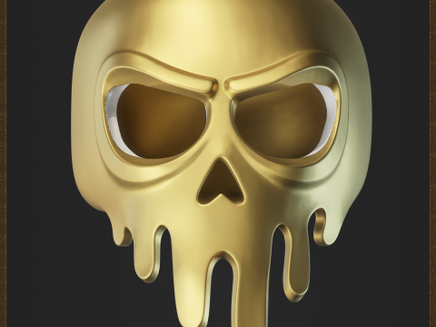 Melting Skull Mask 3D Print Model