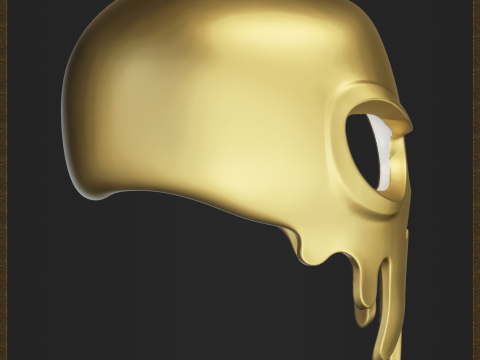 Melting Skull Mask 3D Print Model