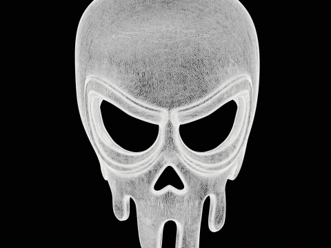Melting Skull Mask 3D Print Model