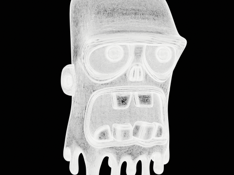 Cartoon Melting Zombie Head 3D प्रिंट मॉडल
