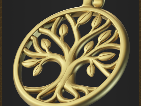 Life Tree Pendant 3D प्रिंट मॉडल