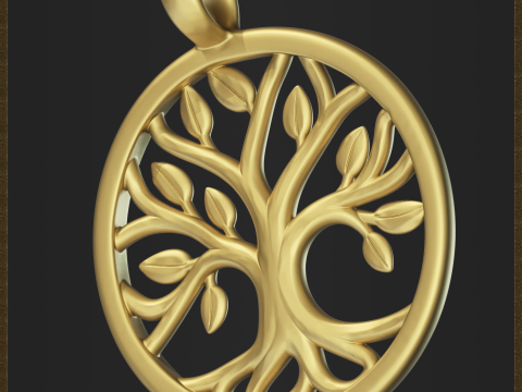 Life Tree Pendant 3D प्रिंट मॉडल